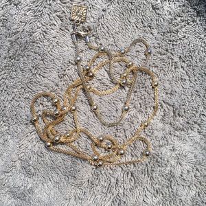 Anne Klein 40 inches gold color necklace